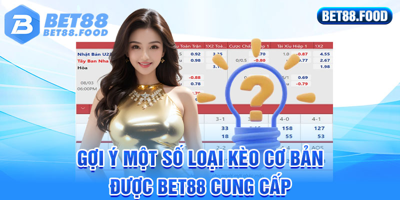 Gợi ý một số loại kèo cơ bản được Bet88 cung cấp